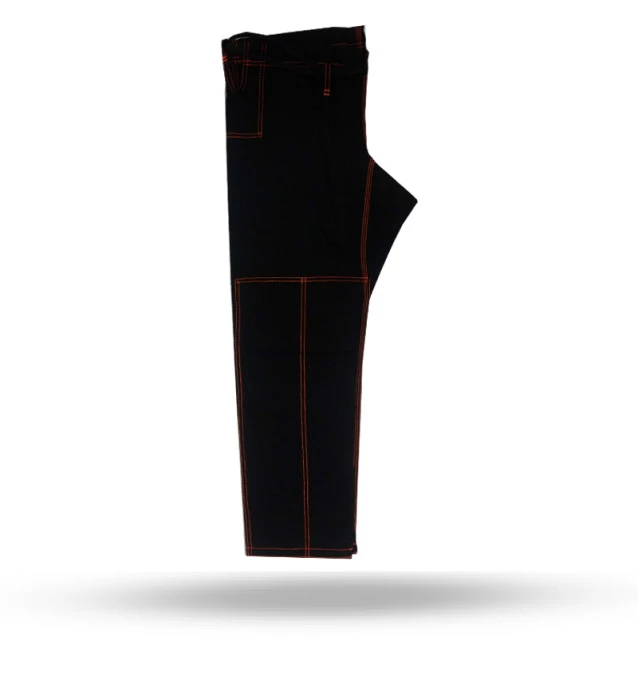 Calça Rip Stop Jiu-Jitsu Avulsa Competidor - Preto e Laranja