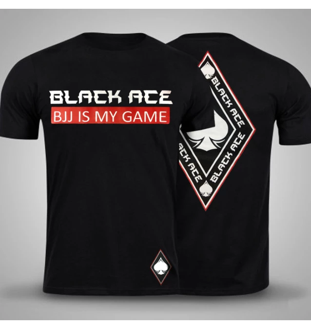 Camiseta Black Ace BJJ Is My Game - Preto