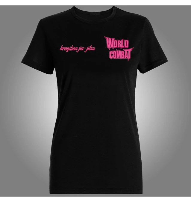 Camiseta Feminina World Combat Jiu-Jitsu - Preta