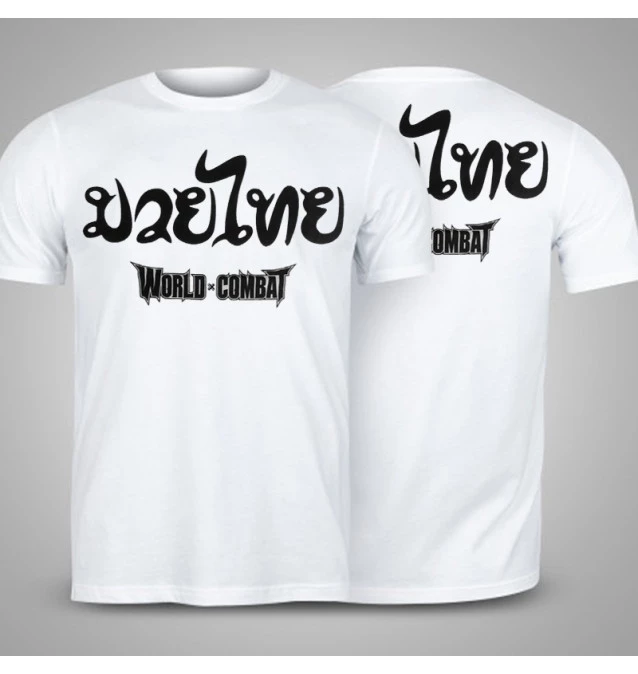 Camiseta World Combat Muay Thai - Branca