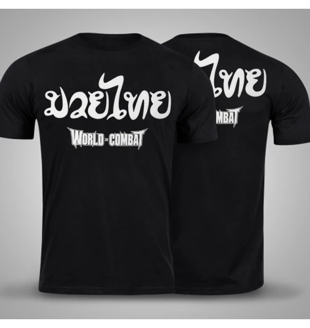 Camiseta World Combat Muay Thai - Preta