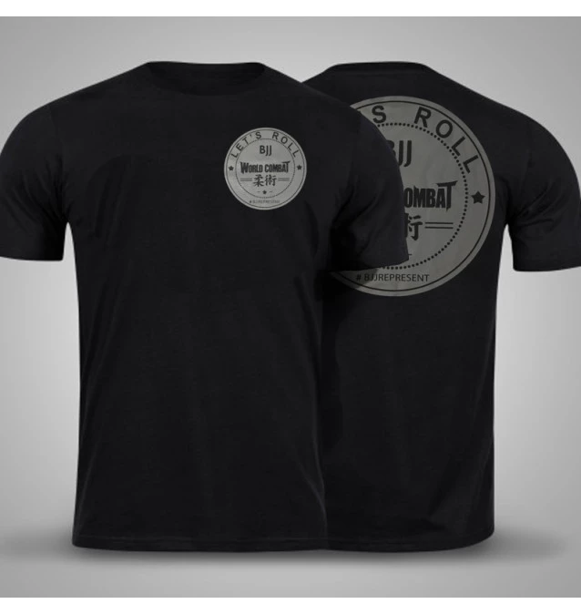 Camiseta World Combat Let's Roll - Preta
