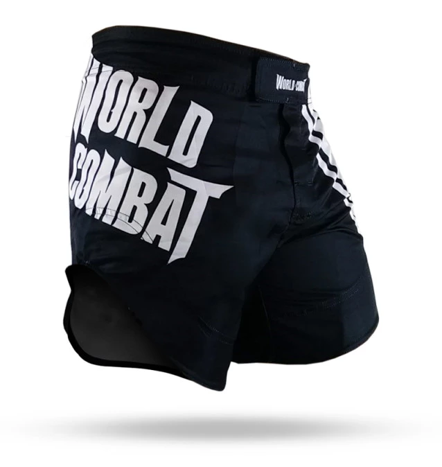 Fight Short World Combat  - Preto e Branco