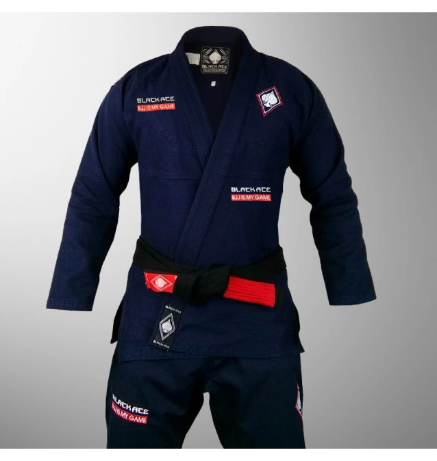 Kimono Black Ace BJJ is My Game - Azul Marinho