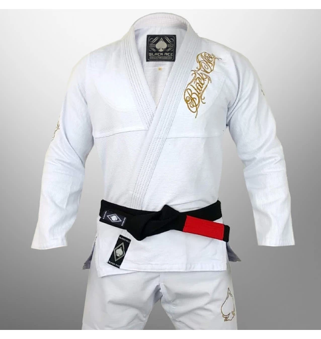 Kimono Black Ace Player Gold - Branco