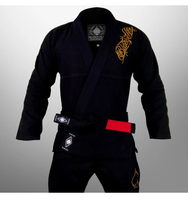 Kimono Black Ace Player Gold - Preto