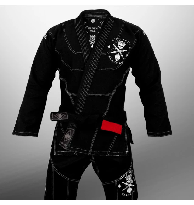 Kimono Black Ace King Skull - Preto