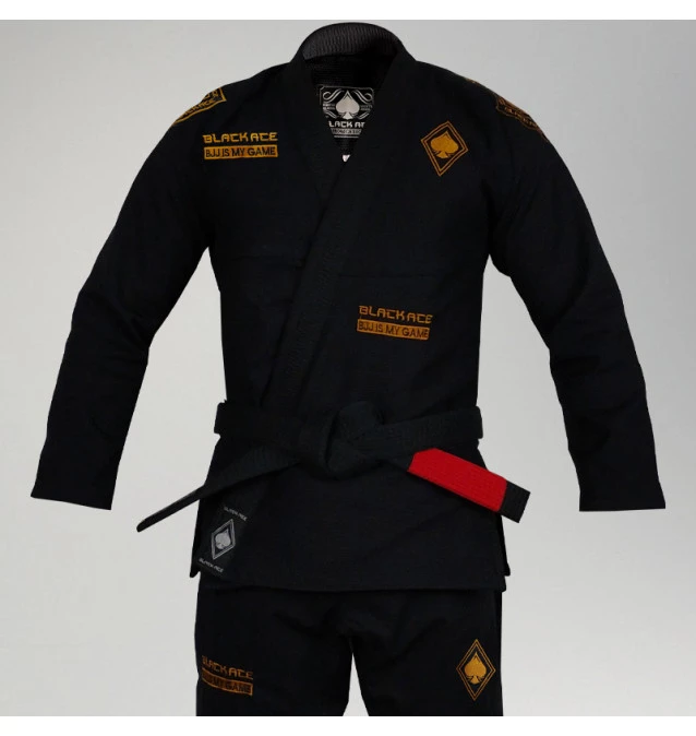 Kimono Black Ace BJJ is My Game - Preto e Dourado