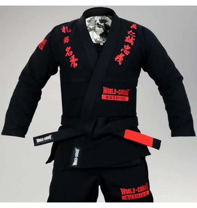 Kimono World Combat Bushido - Black/Red