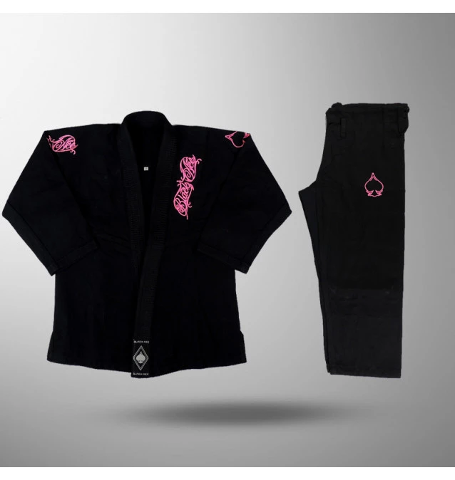 Kimono INFANTIL Trançado Black Ace Player - Preto e Rosa