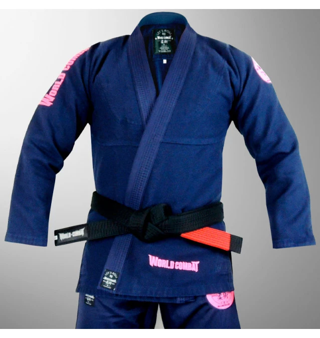 Kimono World Combat New Let's Roll - Marinho e Pink
