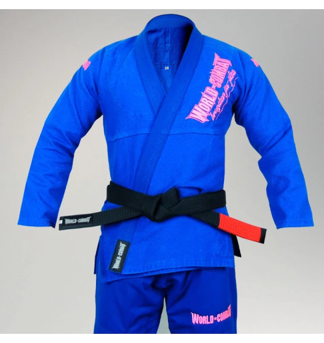 Kimono World Combat BJJ - Azul e Rosa