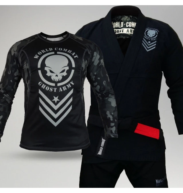 Kit: Kimono World Combat Ghost Army + Rash Guard