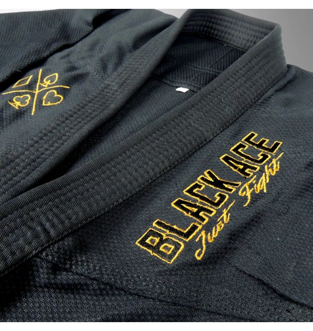 Kimono INFANTIL Trançado Black Ace Just Fight - Preto