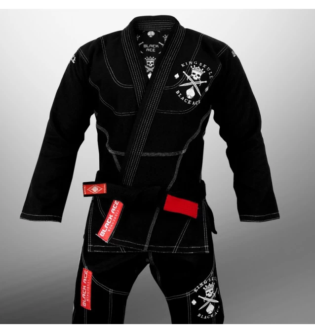 Kimono Black Ace King Skull - Preto