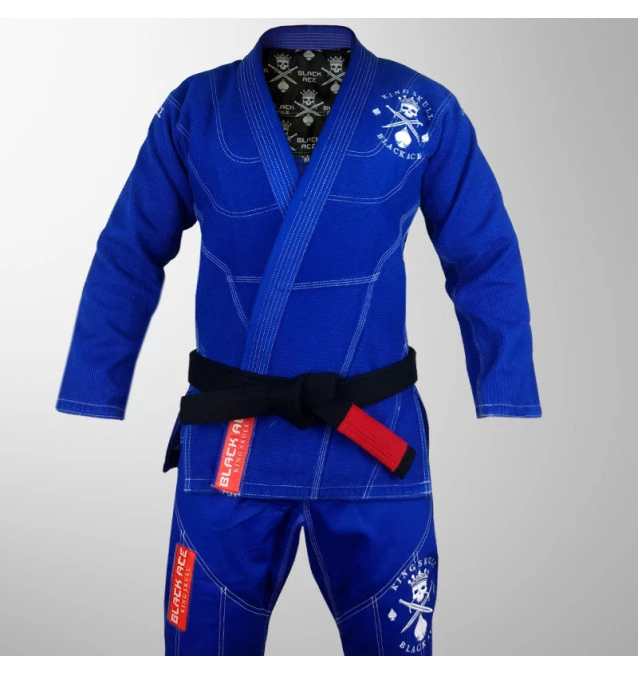 Kimono Black Ace King Skull - Azul