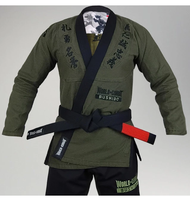 Kimono World Combat Bushido - Verde e Preto