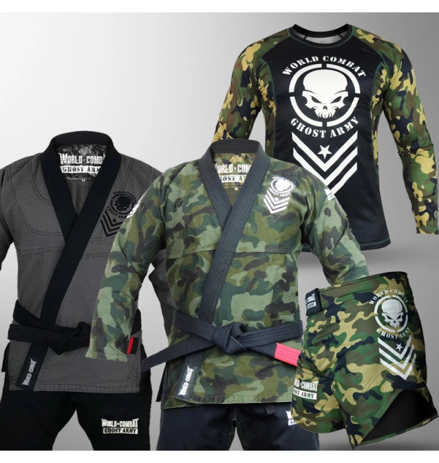 Kit: 2 Kimono World Combat Ghost Army + Rash Guard World Combat Ghost Army + Fight Short World Combat Ghost Army
