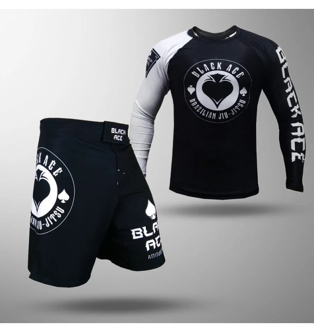 Kit: Rash Guard Black Ace Gambler + Bermuda Black Ace Gambler