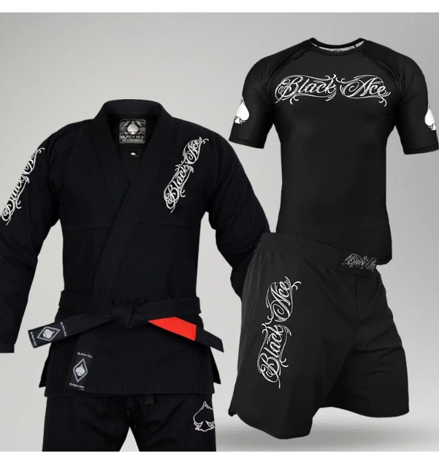 Kit: Kimono Black Ace Player + Rash Black Ace + Bermuda Black Ace