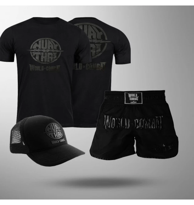 Kit Fight: Short Muay Thai Retro + Camiseta Muay Thai Power + Boné Muay Thai Power