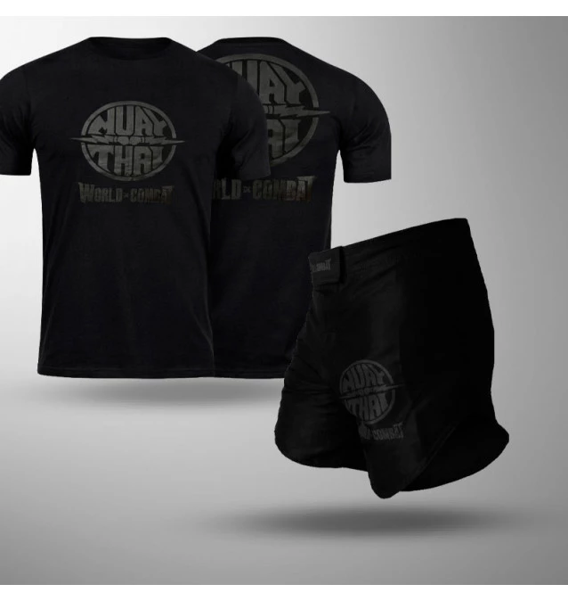 Kit Muay Thai Power: Short Fight + Camiseta