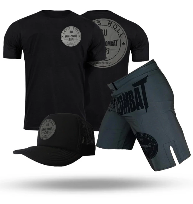 Kit World Combat Lets Roll: Bermuda + Camiseta + Boné