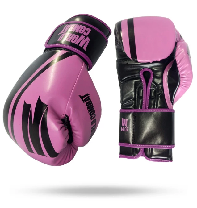 Luva World Combat Pro Series - Preto e Rosa