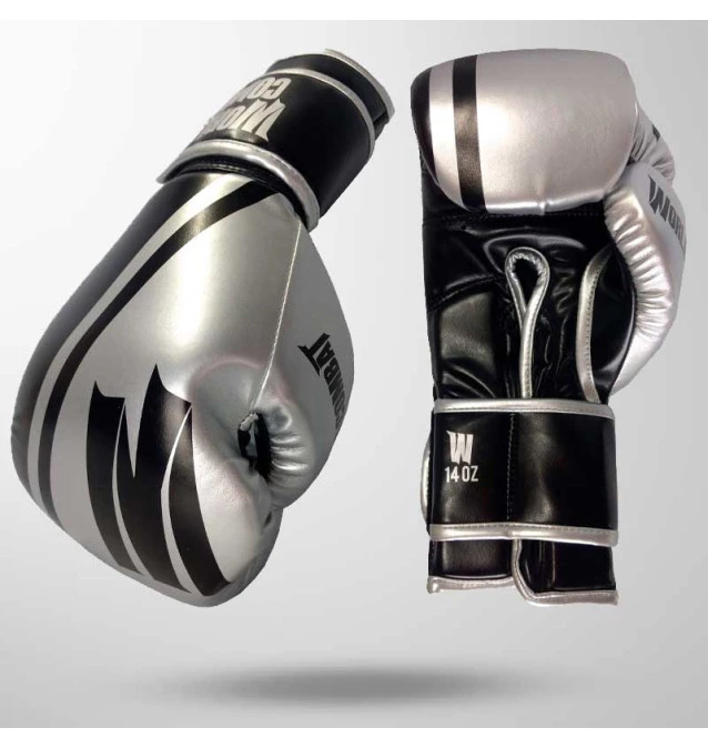 Luva World Combat Pro Series - Preto e Prata