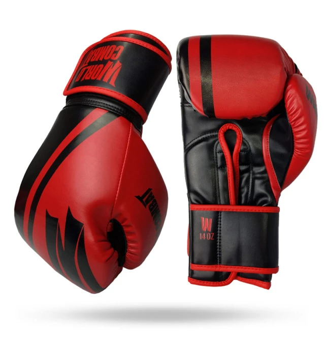 Luva World Combat Pro Series - Vermelho e Preto