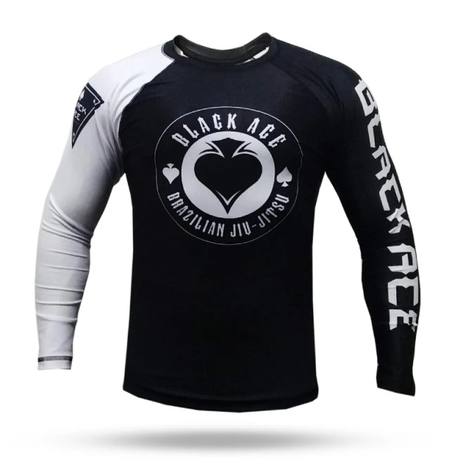Rash Guard Black Ace Gambler - Preto e Branco