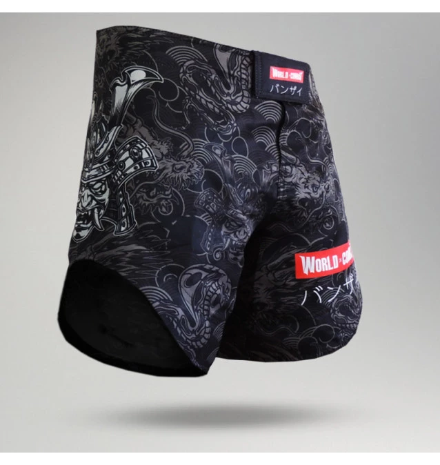 Fight Short World Combat Samurai Warrior - Preto