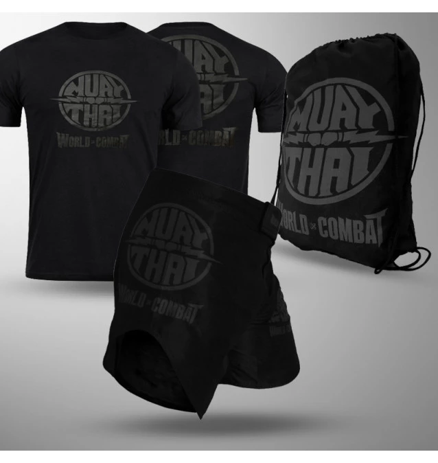 Kit Muay Thai Power: Fight Short + Mochila + Camiseta