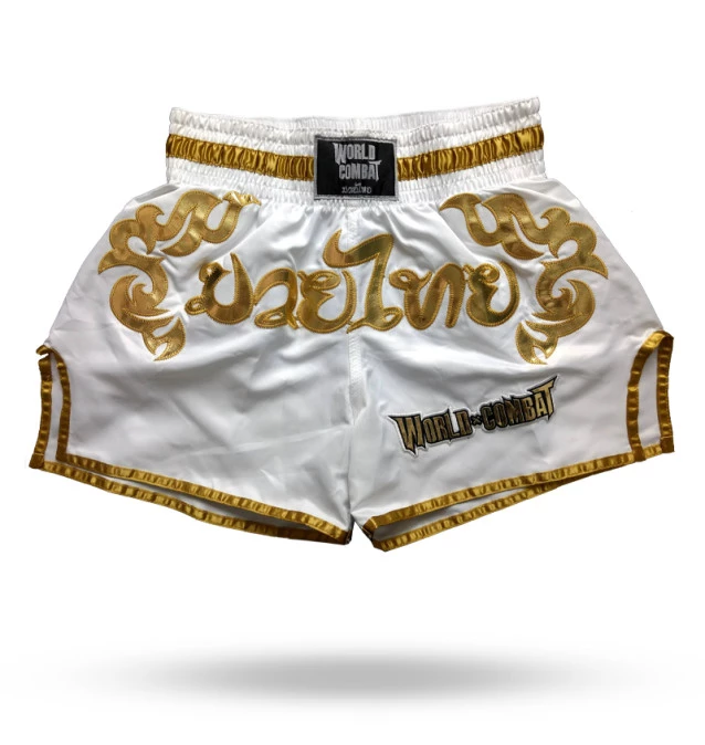 Short Muay Thai World Combat Thailand Style - Ice Gold