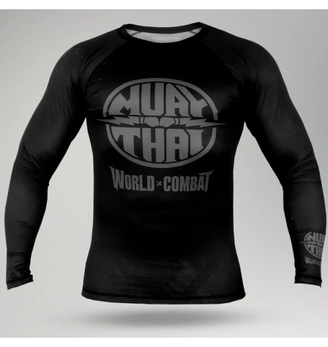 Rash Guard World Combat Muay Thai Power - Preto