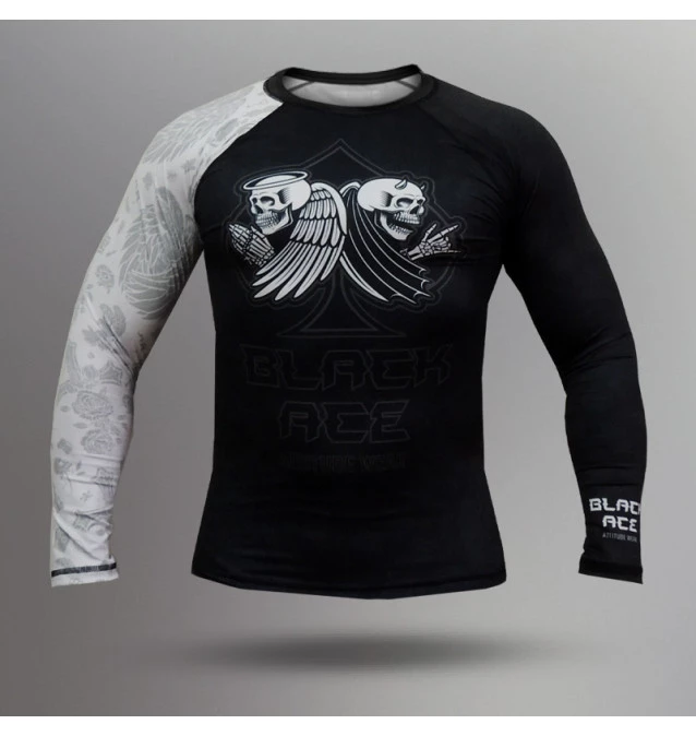 Rash Guard Black Ace Heaven & Hell - Preto