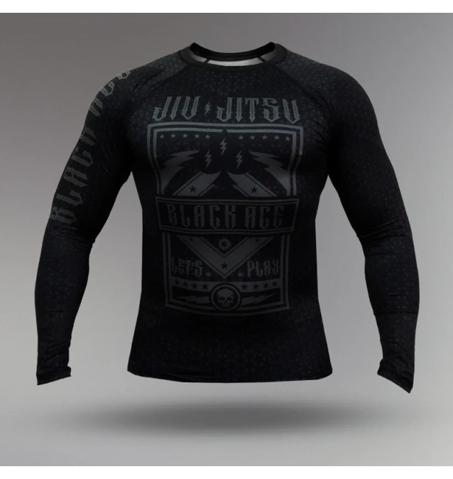 Rash Guard Black Ace Lets Play - Preto