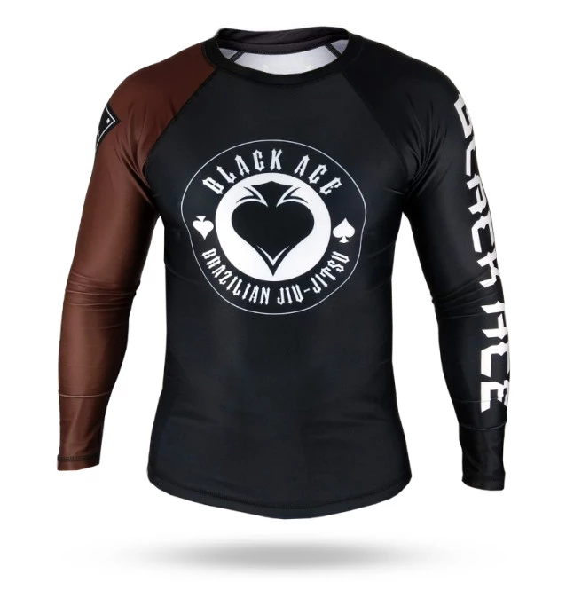 Rash Guard Black Ace Gambler - Preto e Marrom