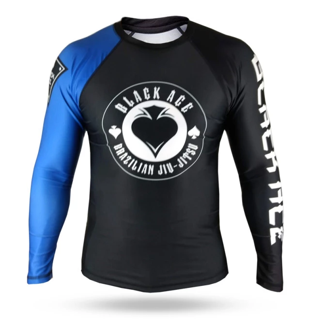 Rash Guard Black Ace Gambler - Preto e Azul