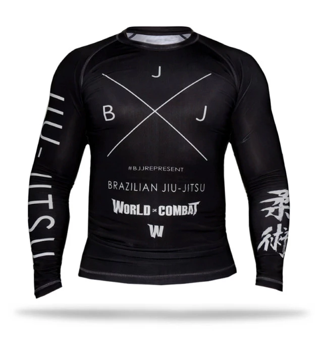 Rash Guard World Combat BJJ - Black