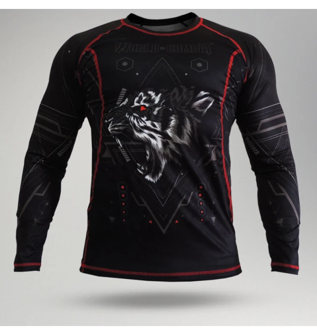 Rash Guard World Combat Black Tiger - Preto
