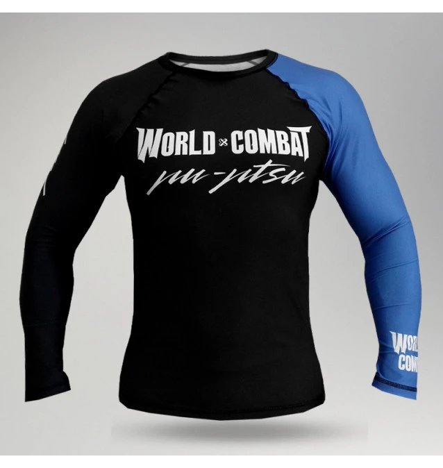 Rash Guard World Combat Competidor - Preto e Azul