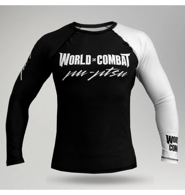Rash Guard World Combat Competidor - Preto e Branco