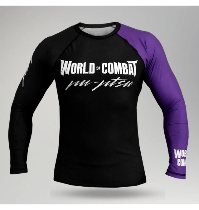 Rash Guard World Combat Competidor - Preto e Roxo