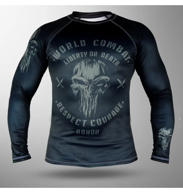 Rash Guard World Combat Liberty or Death - Preto
