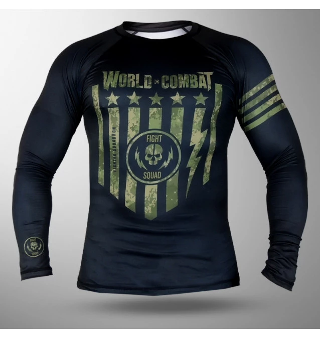Rash Guard World Combat Squad - Preto