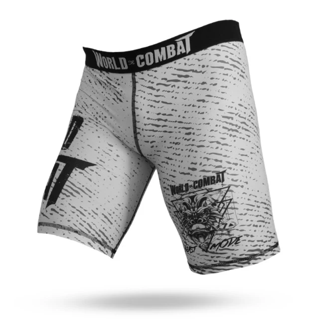 Short Compressão World Combat Beast Mode - Branco
