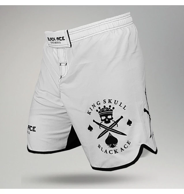 Short Black Ace King Skull - Branco