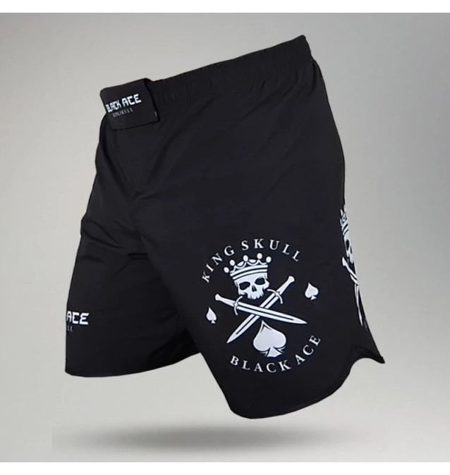 Short Black Ace King Skull - Preto