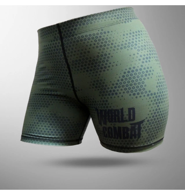 Short Compressão Feminino World Combat Tatical - Verde Militar